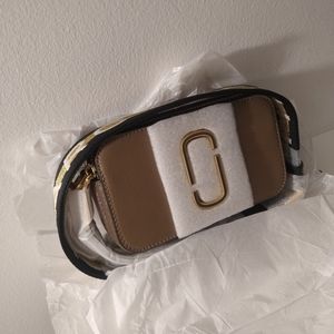 Marc Jacobs Tan Crossbody Bag with Gold Accent